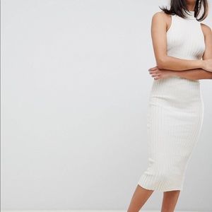 ASOS knitted midi dress in skinny rib